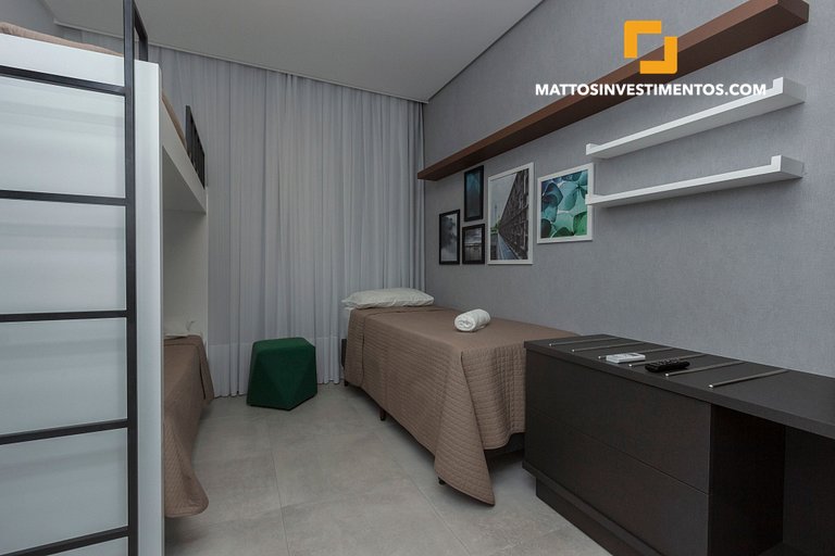 apartamento em Bombinhas com piscina e academia