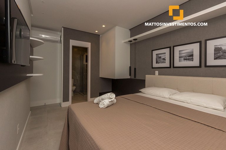 apartamento em Bombinhas com piscina e academia
