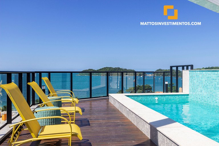 Apartamento em Bombinhas, vista ao mar