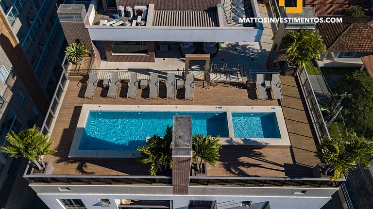 apartamento em Bombinhas com piscina e academia