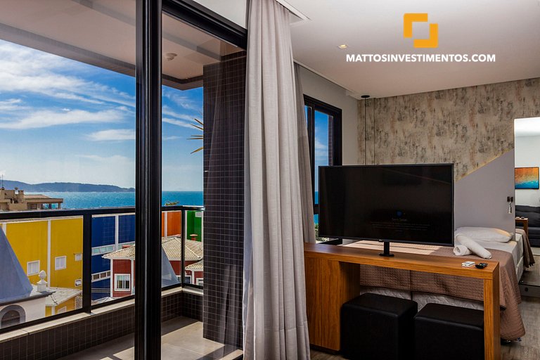 303 AION - Departamento en Bombinhas - Vista al Mar - Piscin