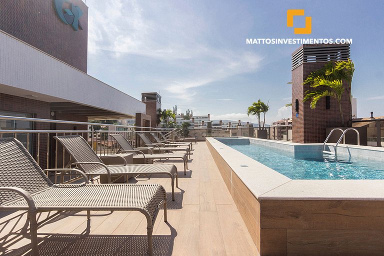 apartamento em Bombinhas com piscina e academia