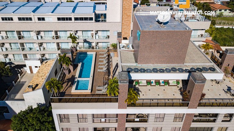 Praia de Bombinhas, apartamento com piscina